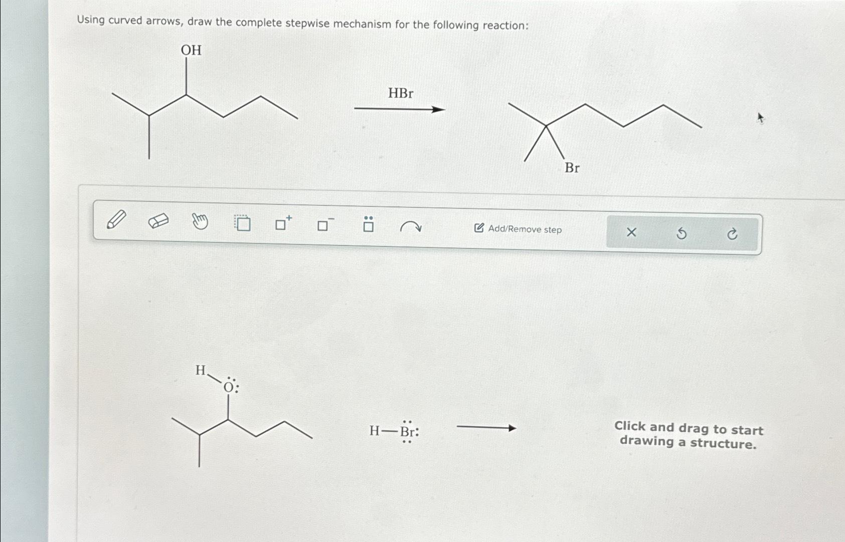 Solved Using Curved Arrows Draw The Complete Stepwise Chegg