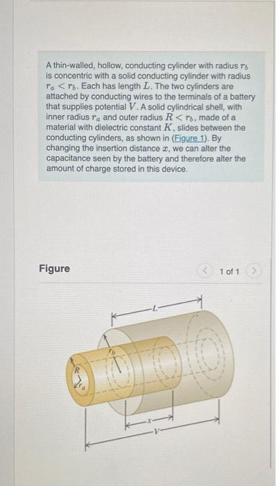 Solved A Thin Walled Hollow Conducting Cylinder With Chegg