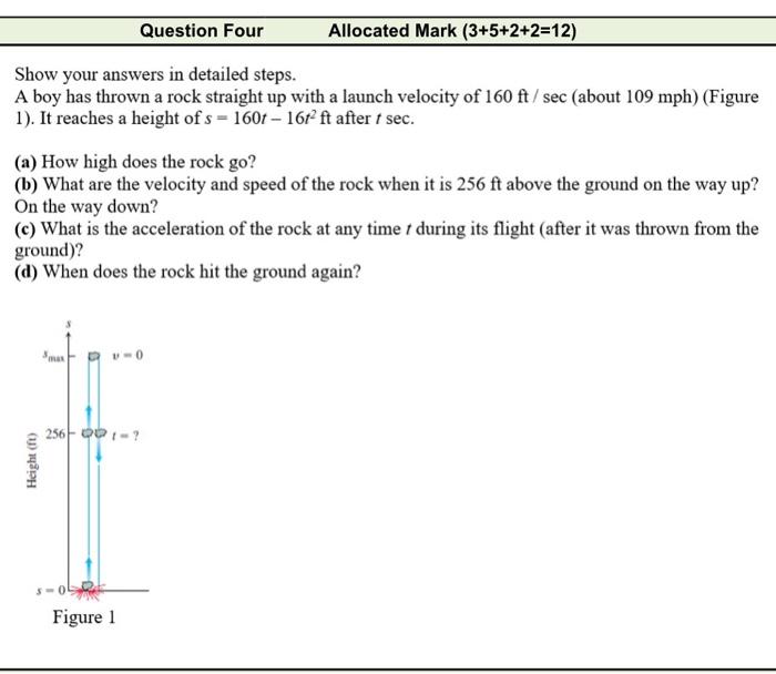 Solved Question Four Allocated Mark 3 5 2 2 12 Show Your Chegg