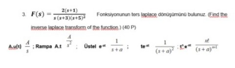 Solved 2 5 1 3 F S S S 3 S 5 2 Fonksiyonunun Ters Chegg