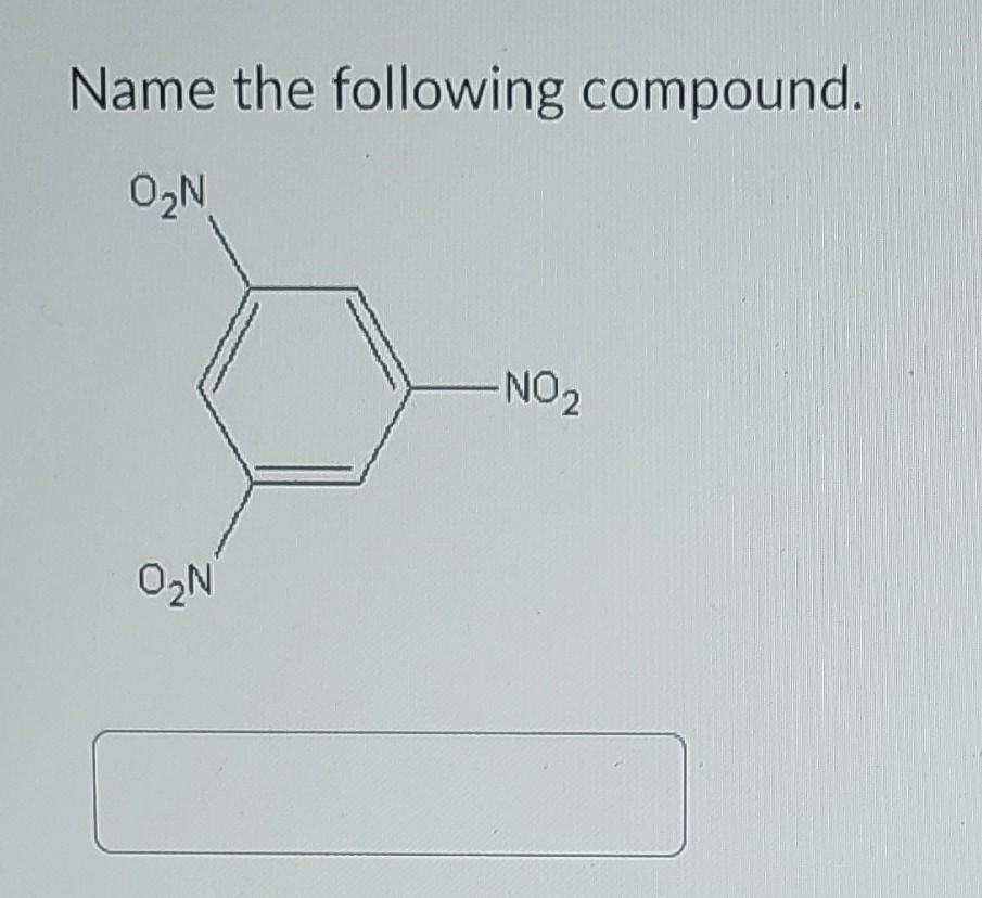 Solved Name The Following Compound Chegg