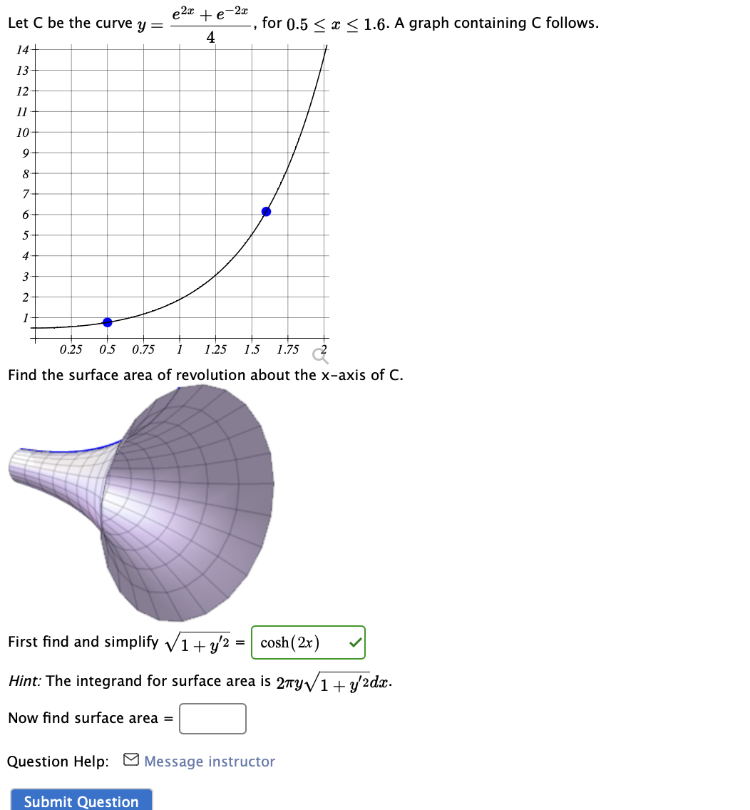 Solved Let C Be The Curve Y E X E X For X A Chegg