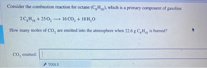 Solved Consider The Combustion Reaction For Octane Ch G Chegg