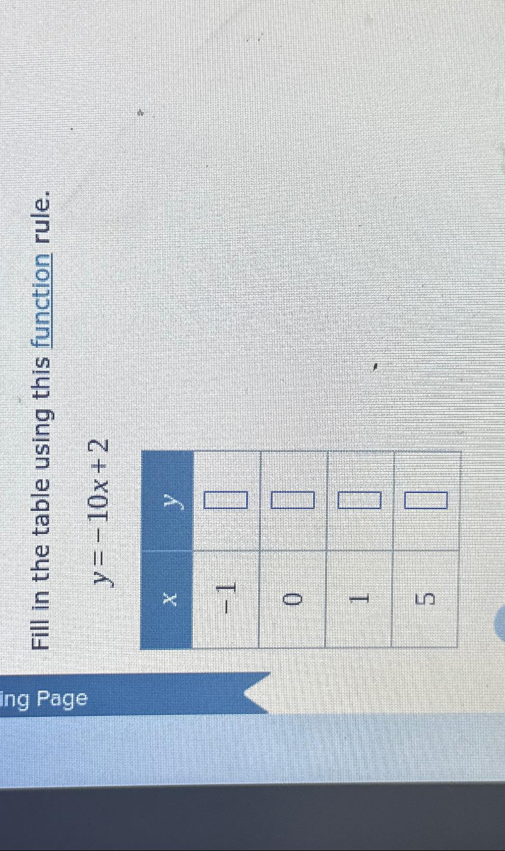 Solved Fill In The Table Using This Function Chegg