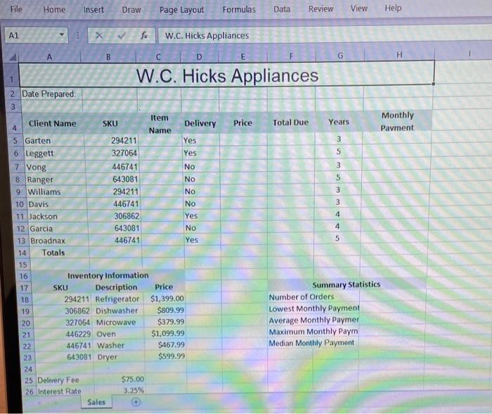 Solved Can Someone Help Me Complete This Excel Sheet While Chegg