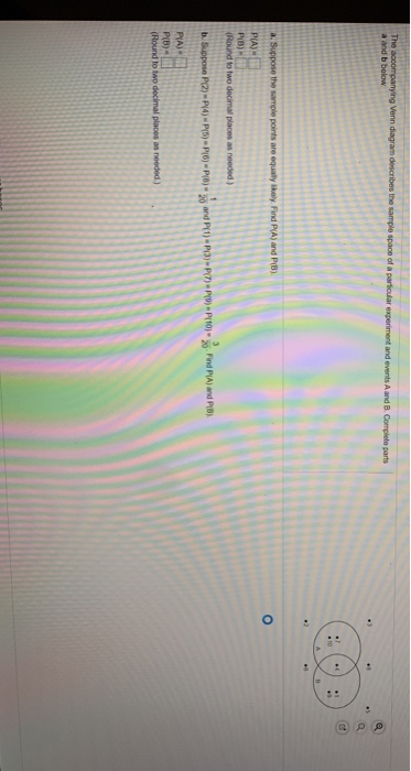 Solved The Accompanying Venn Diagram Describes The Sample Chegg