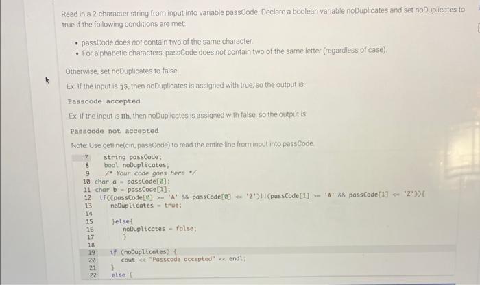 Solved Read In A Character String From Input Into Variable Chegg