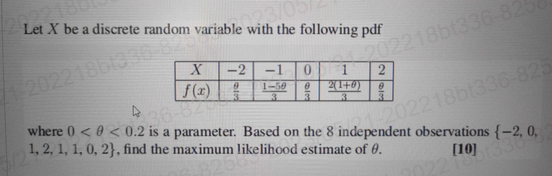 Solved Let X Be A Discrete Random Variable With The Chegg