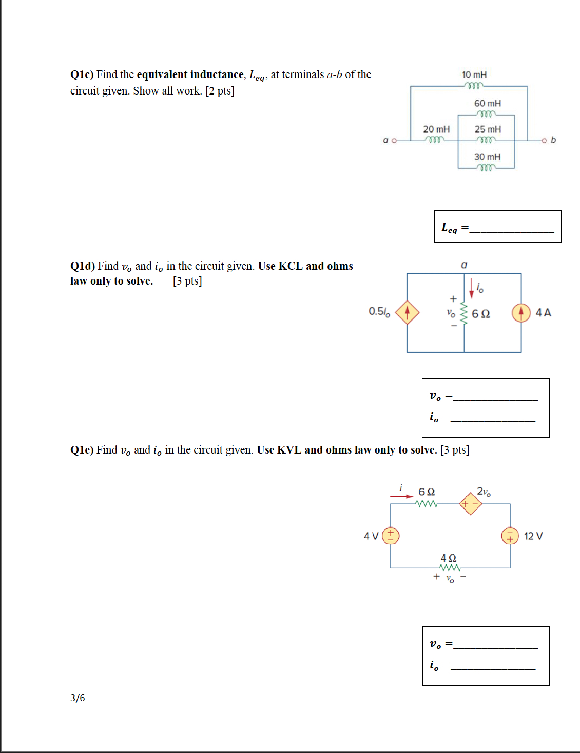 Solved Q C Find The Equivalent Inductance Leq At Chegg