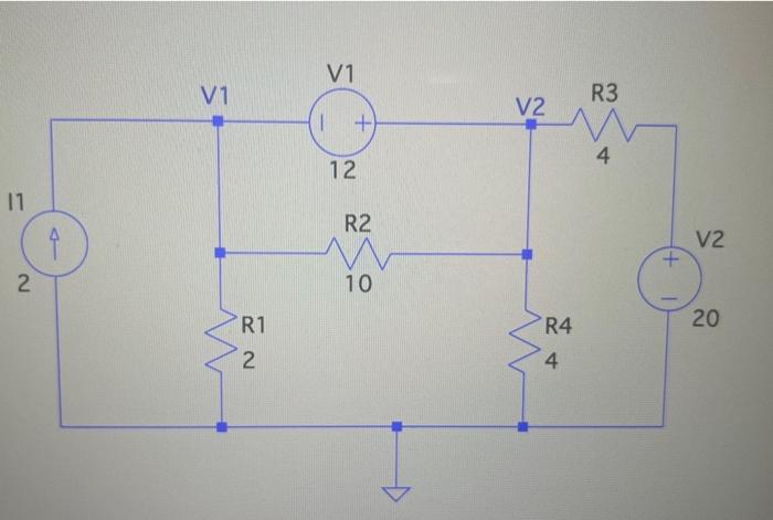 Solved How Would I Find The Voltages At Node V And Node V Chegg