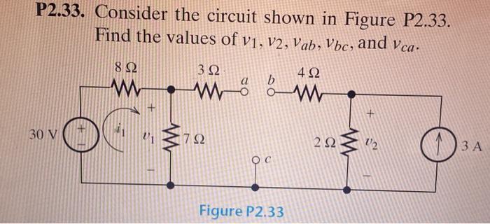 Solved P2 33 Consider The Circuit Shown In Figure P2 33 Chegg