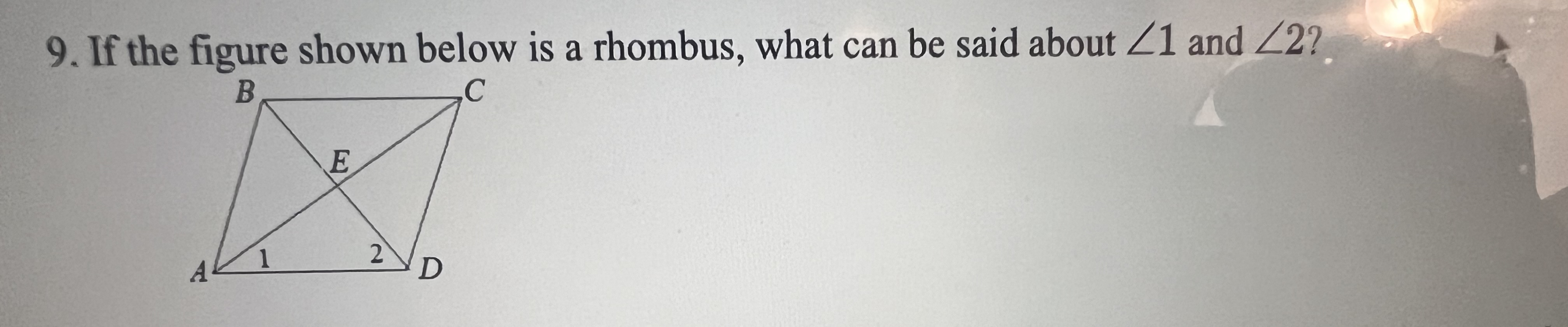 Solved If The Figure Shown Below Is A Rhombus What Can Be Chegg