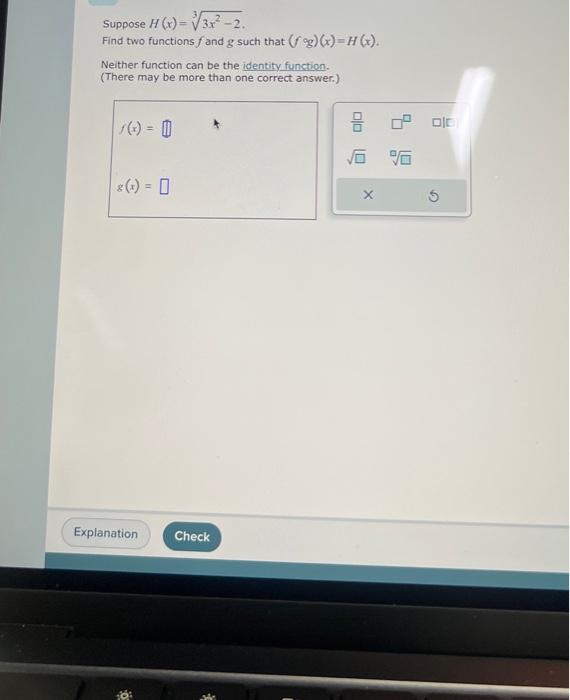 Solved Suppose H X X Find Two Functions Fand G Chegg