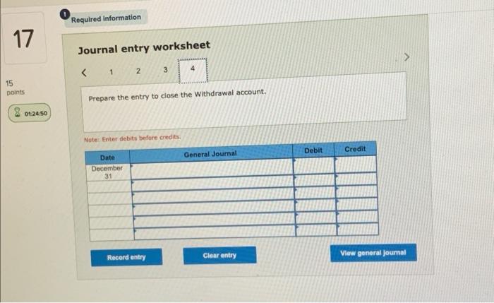 Solved Journal Entry Worksheet Prepare The Entry To Chegg