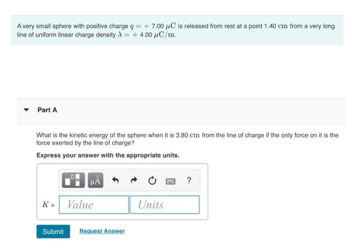 Solved A Very Small Sphere With Positive Charge Q C Is Chegg