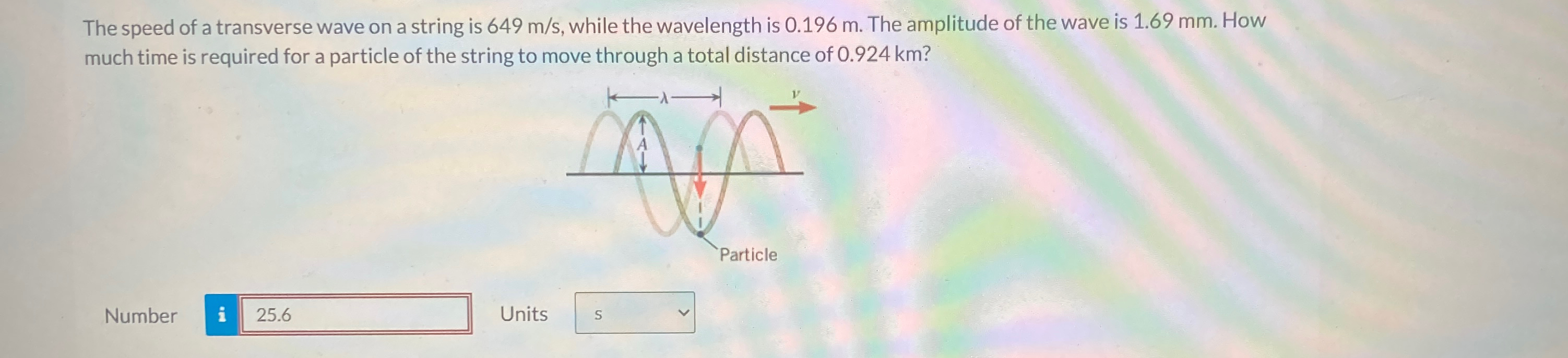 Solved The Speed Of A Transverse Wave On A String Is Ms Chegg