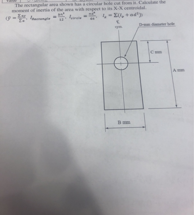 Moment Of Inertia Rectangular Beam With Hole The Best Picture Of Beam