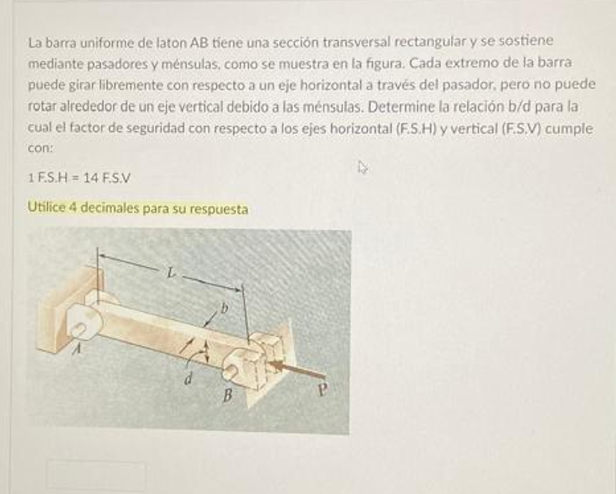 Solved La Barra Uniforme De Laton Ab Ti Ne Una Secci N Chegg