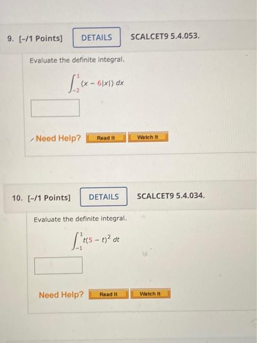 Solved 7 1 Points DETAILS SCALCET9 5 4 031 Evaluate Chegg