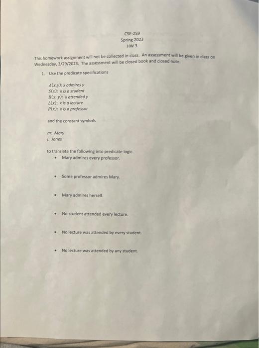 Solved CSE259 Spring 2023 HW 3 This Homework Assignment Chegg