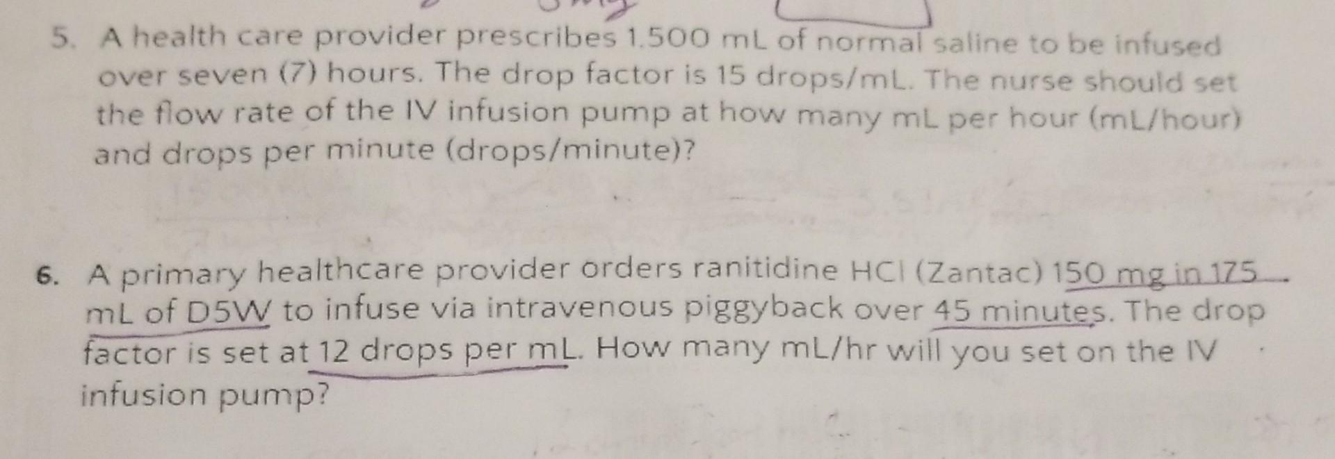 Solved A Health Care Provider Prescribes Ml Of Chegg