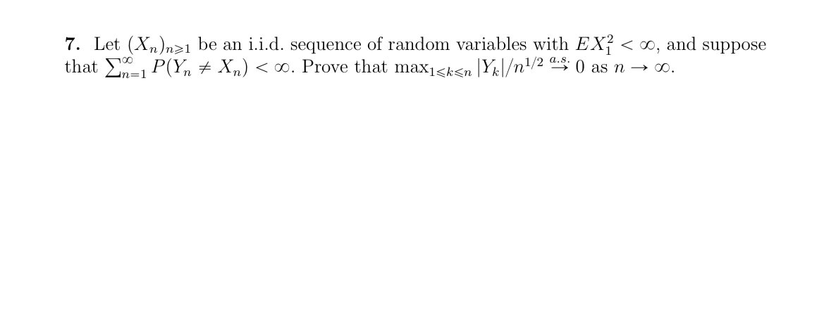 Solved Let Xn N Be An I I D Sequence Of Random Chegg