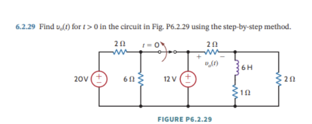 Solved 6 2 29 Find Vo T For T 0 In The Circuit In Fig Chegg