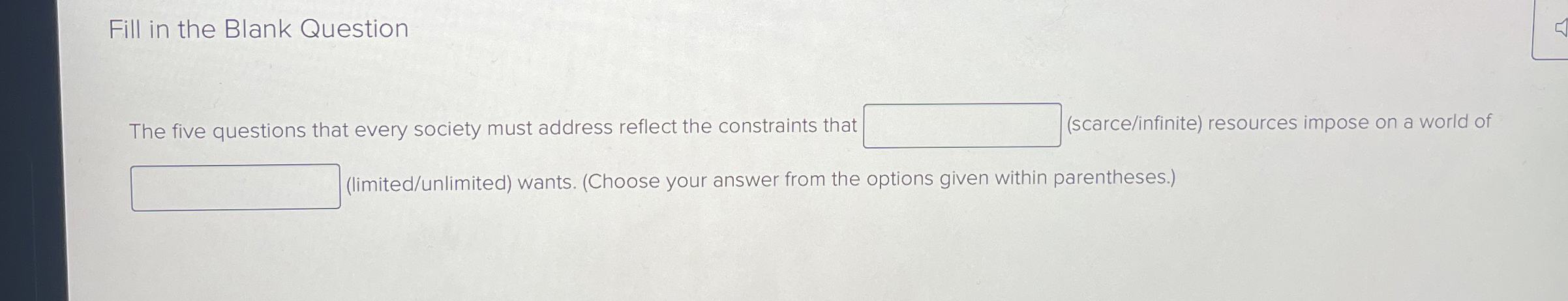 Solved Fill In The Blank QuestionThe Five Questions That Chegg