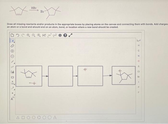 Solved Draw All Missing Reactants And Or Products In The Chegg