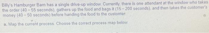 Solved Billy S Hamburger Barn Has A Single Drive Up Window Chegg