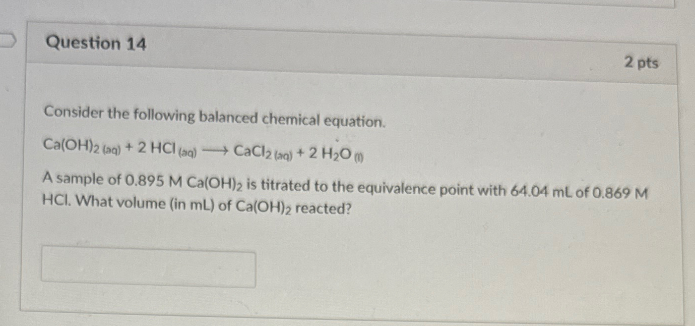 Solved Question 142 PtsConsider The Following Balanced Chegg