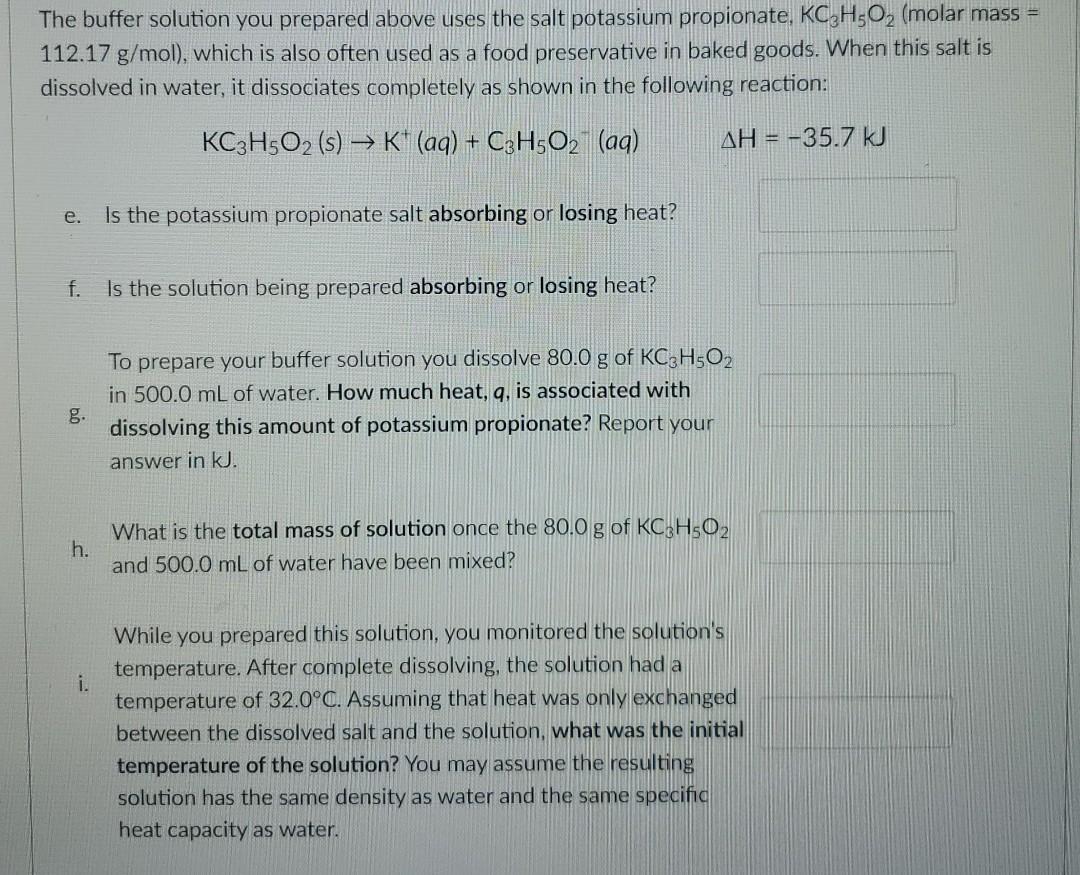 Solved Propanoic Acid Hc H O Is A Compound Used In Chegg