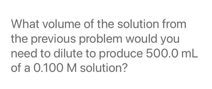 Solved A Scientist Makes A Solution In The Laboratory By Chegg