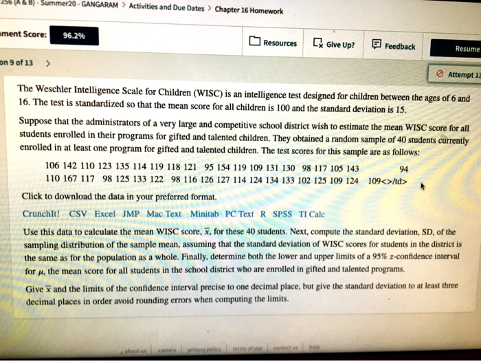 Solved B Summer20 GANGARAM Activities And Due Dates Chegg