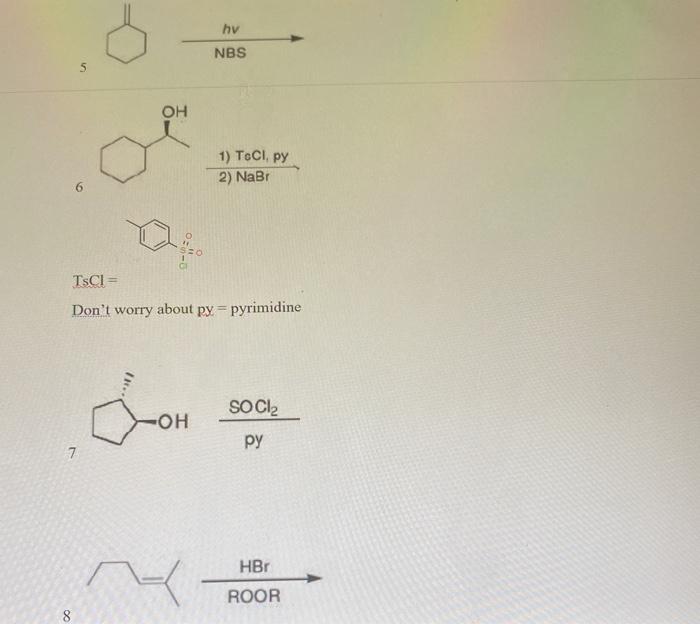 Solved Hv Nbs S Oh Tccl Py Nabr Tsci Don T Worry Chegg