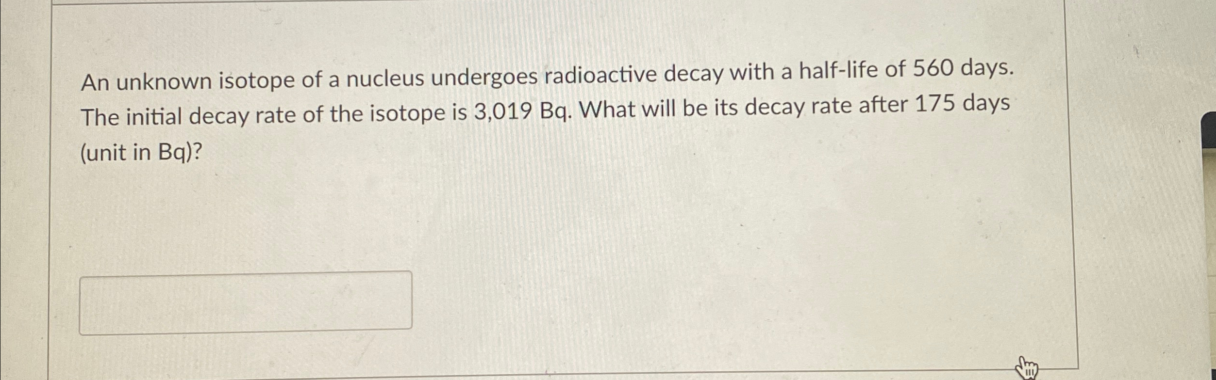 Solved An Unknown Isotope Of A Nucleus Undergoes Radioactive Chegg