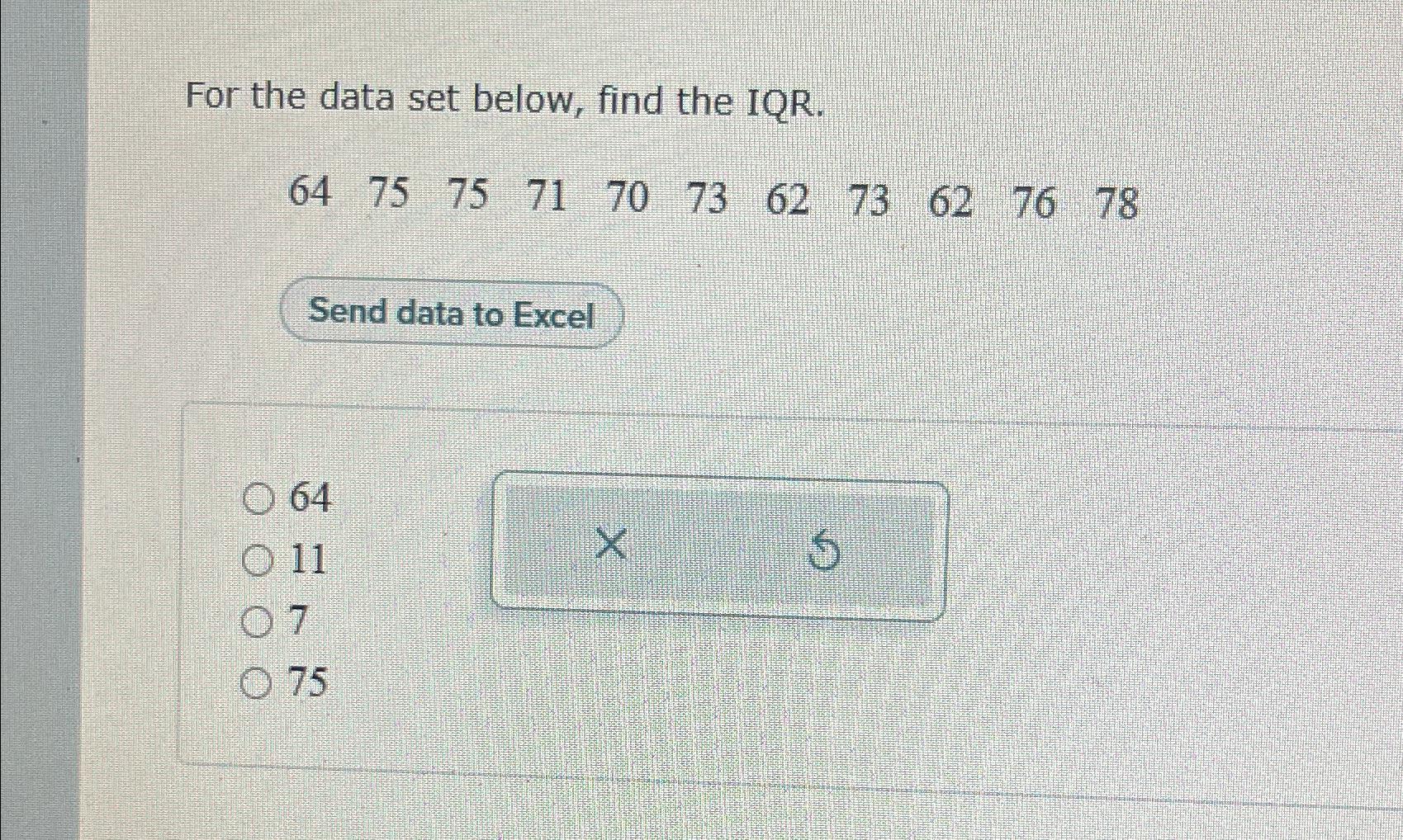 Solved For The Data Set Below Find The Chegg