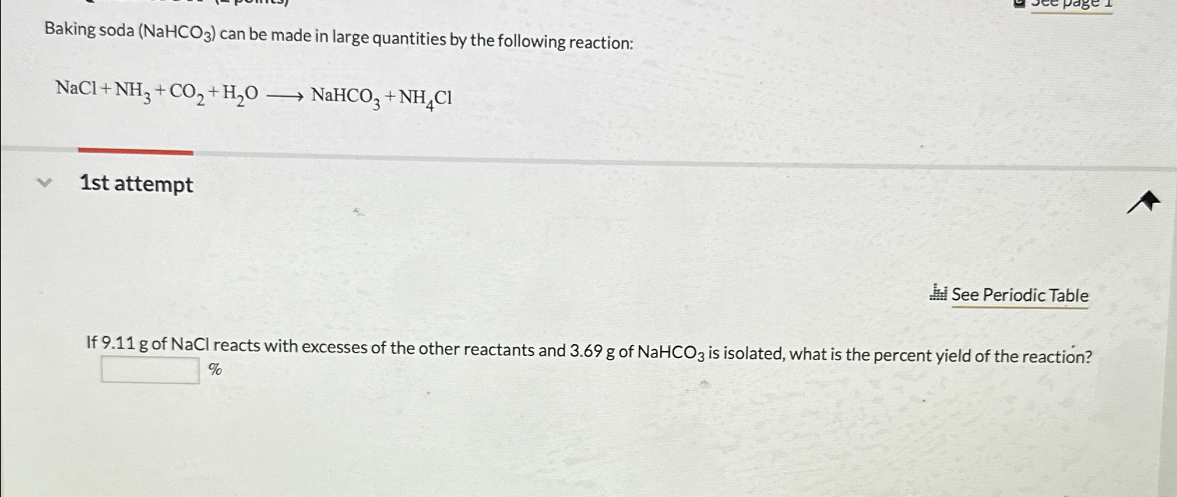 Solved Baking Soda NaHCO3 Can Be Made In Large Quantities Chegg