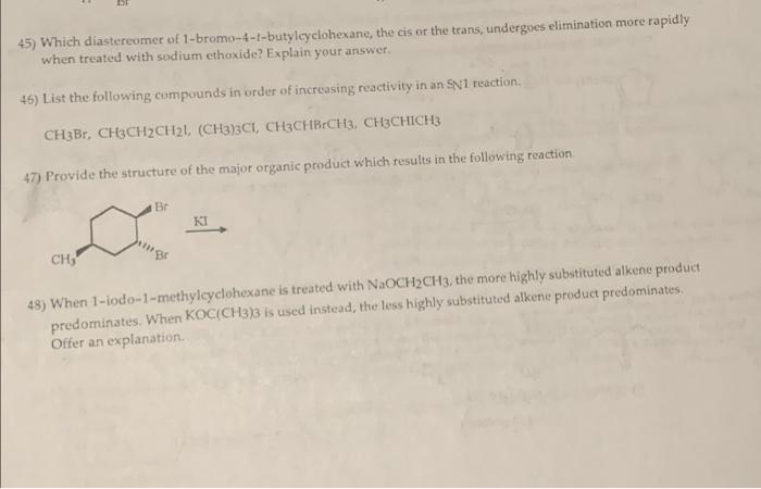 Solved B 45 Which Diastereomer Of Chegg