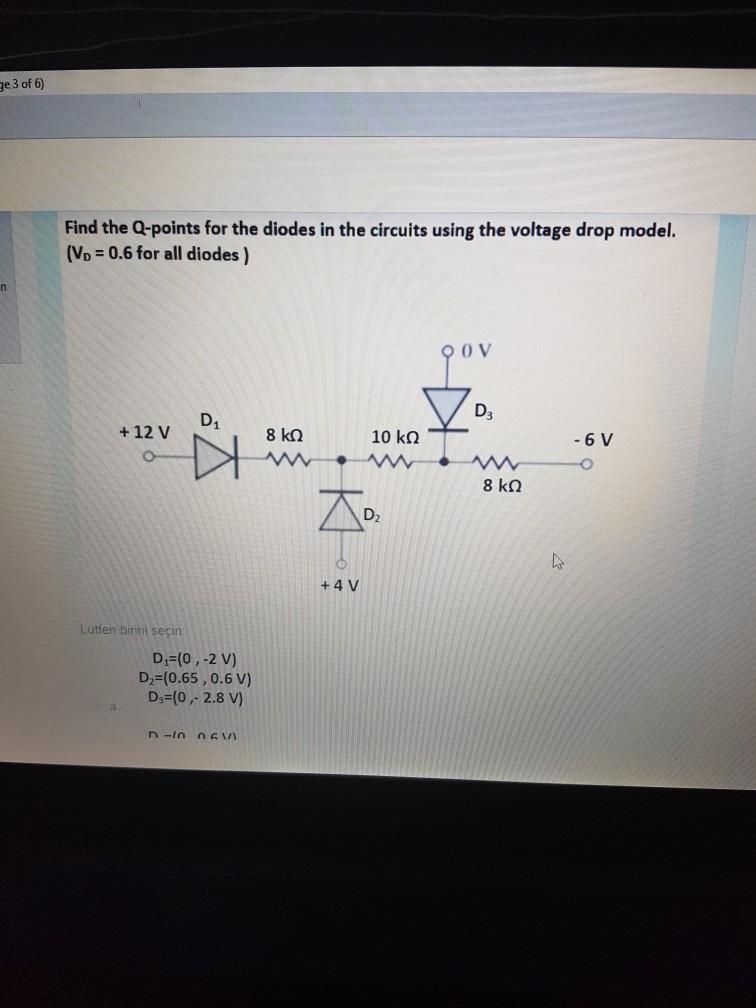 Solved Ge Of Find The Q Points For The Diodes In The Chegg