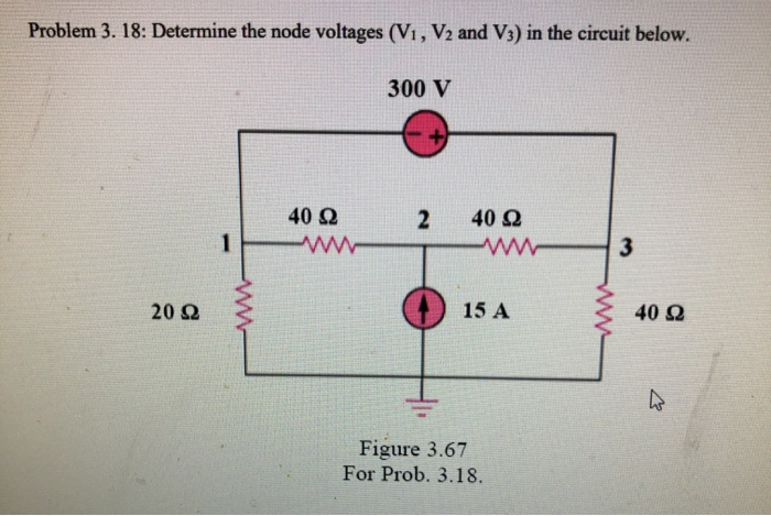 Solved Problem Determine The Node Voltages V V Chegg