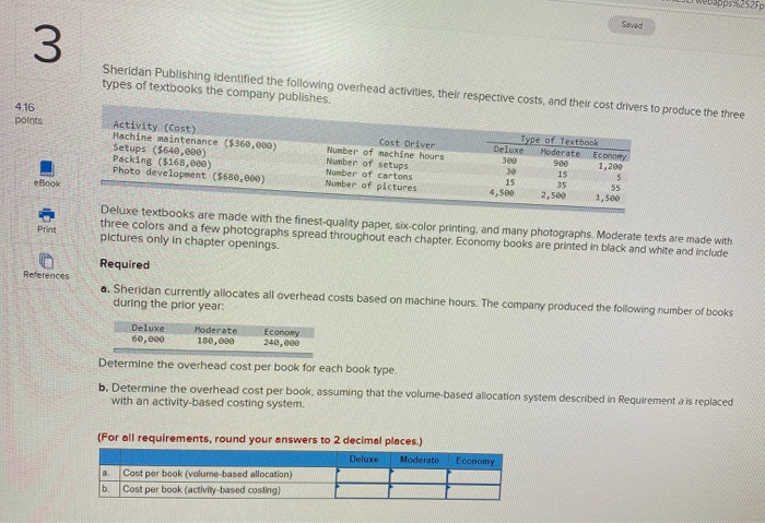 Solved Fp Saved Sheridan Publishing Identified The Chegg