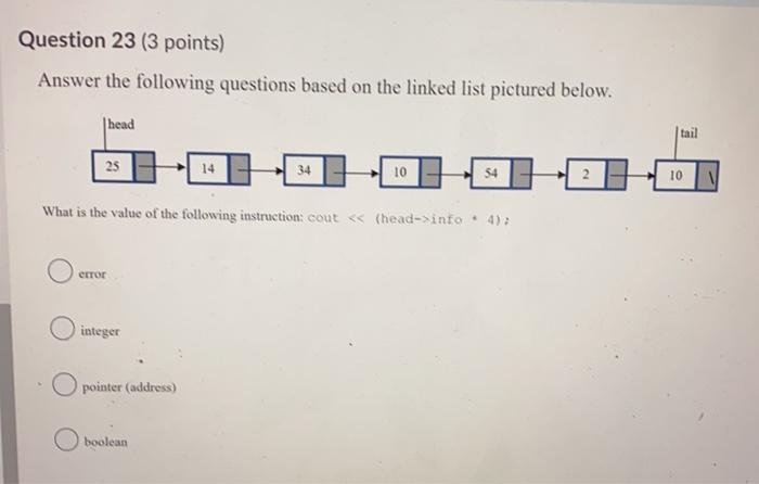 Solved Question 23 3 Points Answer The Following Questions Chegg