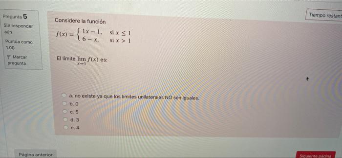 Solved Tiempo Restant Pregunta Sin Responder Aun Considere Chegg