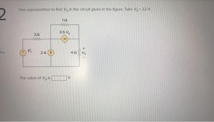 Solved In The Circult Given Below G 6 S Determine Voltage Chegg