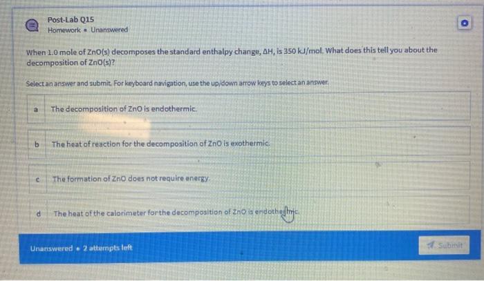 Solved Post Lab Q13 Homework Unanswered O 50 ML Of 0 83 M Chegg