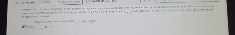 Solved Points Details Previous Answers Osgenchem Chegg