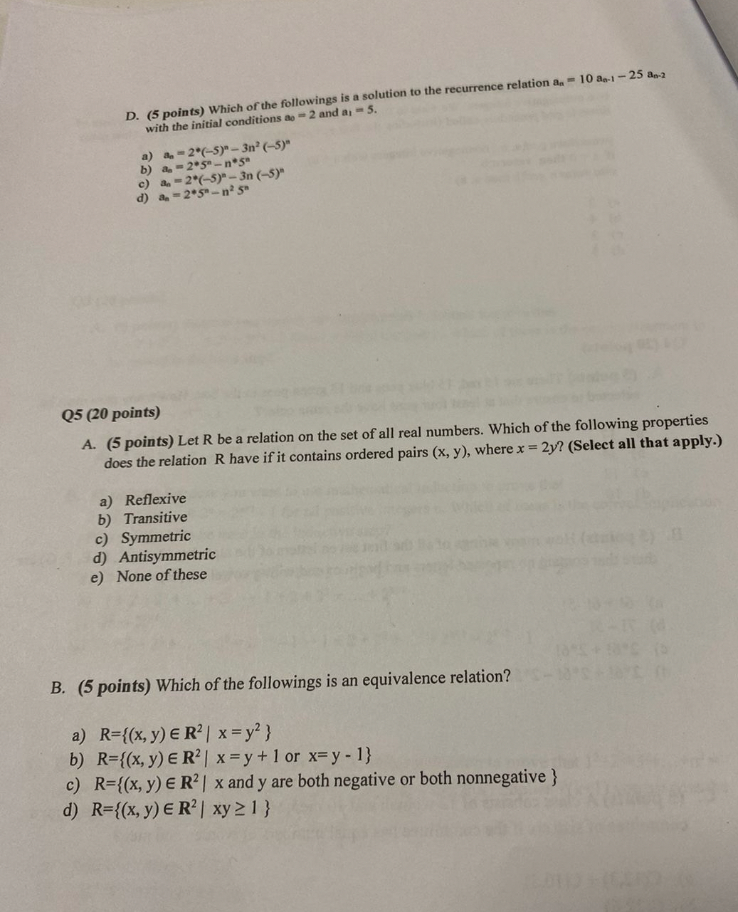 D Points Which Of The Followings Is A Solution Chegg