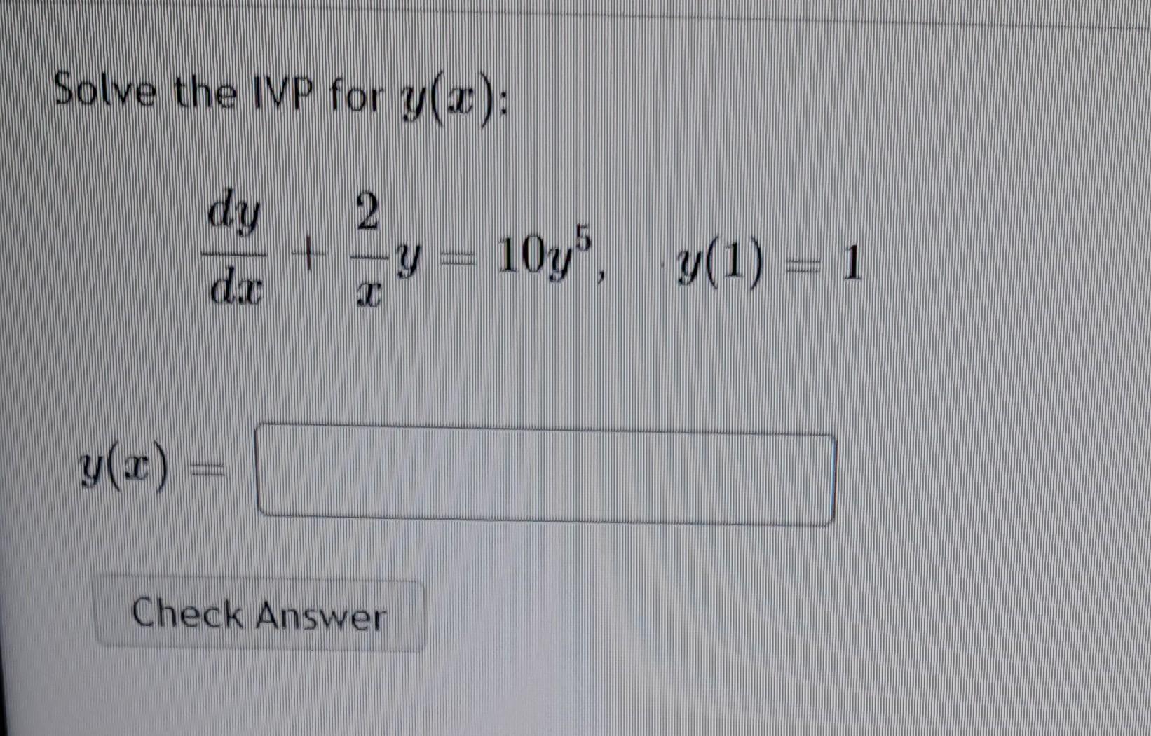 Solved Solve The IVP For Y A Dy 2 Y 10yy 1 1 Doo Chegg