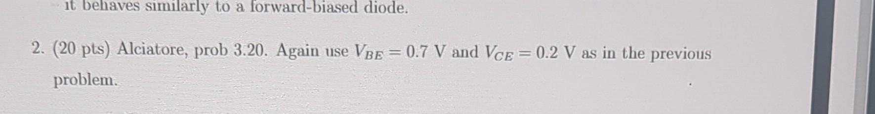 In The Following Circuit Find The Minimum Vin Chegg